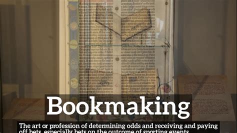 bookmaking meaning|what is bookmaking.
